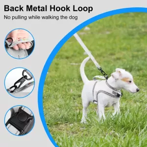 FunAdd Reflexní a Prodyšný Nylonový Hrudní Popruh pro Psy, Velikost: S (Šedý) TopTechnology