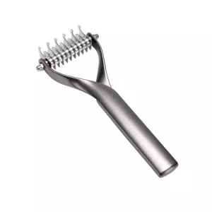 Pet hřeben zinku slitinový oboustranný pro kočky a psy - černý malý