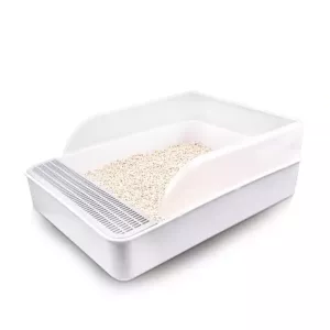 Polouzavřená kočičí toaleta čtvercová pro domácí mazlíčky, velikost: Velká TopTechnology