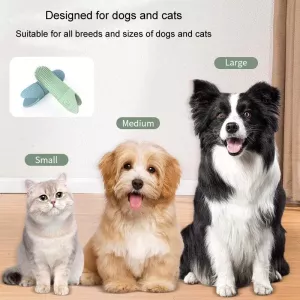 Silikonový zubní kartáček pro domácí mazlíčky - kočky a psy (modrý) TopTechnology