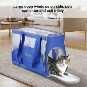 FUNADD přenosná a prodyšná taška pro domácí zvířata (modrá) TopTechnology