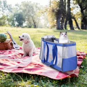 FUNADD přenosná a prodyšná taška pro domácí zvířata (modrá) TopTechnology