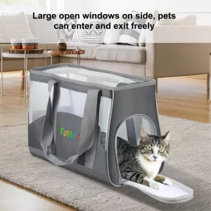FUNADD Přenosná prodyšná taška pro domácí zvířata (šedá) TopTechnology