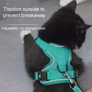 Pet Vest Hrudní Popruh + Vodítko Reflexní Dýchatelný pro Psy a Kočky, Velikost: M (Červená) TopTechnology