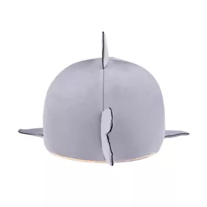 Teplý domek pro domácí zvířata – žraločí postel pro psy a kočky, M 50x50x48cm (šedá) TopTechnology