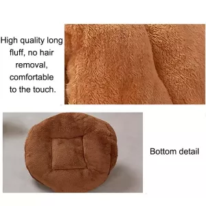 Trojúhelníkový kočičí pelíšek teplý tlustý mongolský jurta pro psy a kočky, velikost L, 45×45×33cm (hnědý) TopTechnology