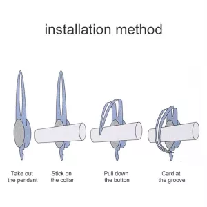 LED Noční Světlo Bezpečnostní Obojek pro Domácí Zvířata silikonový přívěsek (oranžový) TopTechnology
