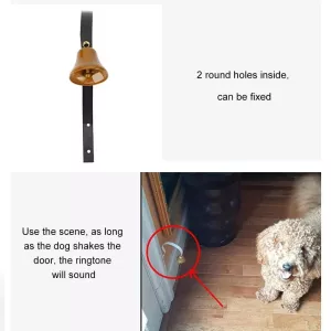 Retro Vánoční Zvonková Kovová Nástěnná Zvonkohra pro Trénink Psů (Bílá) TopTechnology