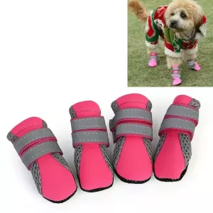 4v1 Pet Shoes pro psy - Chůze pro malé psy, Velikost: L (Růžová)