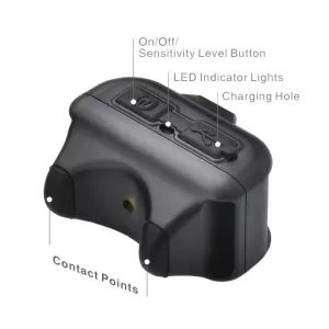 Automatický trenažér na štěkání pro psy - dobíjecí (černý) TopTechnology