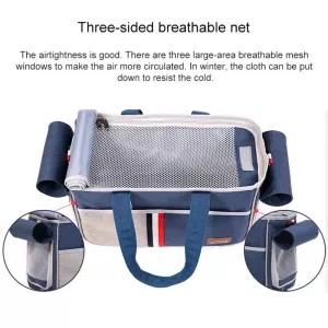 DODOPET Outdoor Portable Oxford Cloth Taška pro Kočky a Psy, 43 x 19 x 26cm (Šedá) TopTechnology