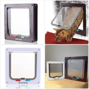 Dveře pro domácí mazlíčky s 4cestným zámkem - velikost S (bílá) TopTechnology