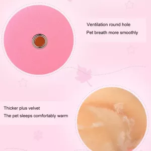 Flanelový cylindrický pelíšek pro malé domácí mazlíčky M - Růžový TopTechnology