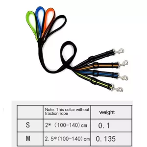 Nylonové vodítko pro psy, reflexní, sada S, nastavitelná délka 100-140 cm (zelené) TopTechnology