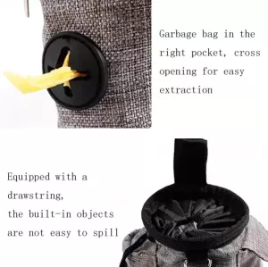 Pet Training Waist Bag Outdoor Multifunctional Snack Bag Pet Supplies (Šedá) TopTechnology