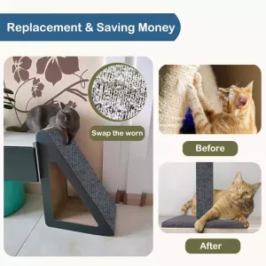 Samolepící kočičí škrabadlo 40 x 100 cm - DIY škrabací rohož (tmavě šedá)