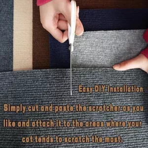 Samolepící kočičí škrabadlo 40 x 100 cm - DIY škrabací rohož (tmavě šedá)