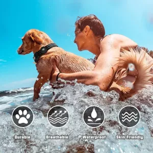 Silikonový obal na AirTag pro střední obojek pro psy, černý, reflexní, nylonový