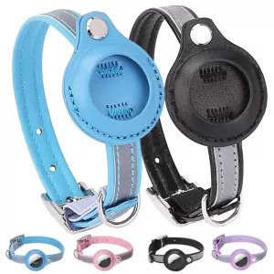 Ochranný obal na tracker Airtag pro PET PU obojek, velikost S (černý)