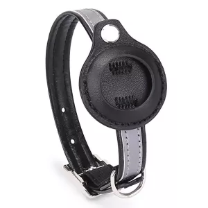 Ochranný obal na tracker Airtag pro PET PU obojek, velikost S (černý)