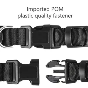 Vodotěsný psí obojek pro AirTag s LED a rychlým uvolněním, velikost: L (modrý)