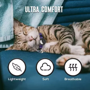 Kryt na AirTag Tracker Pro Kočky - Silikonový Obojek s Klíčenkou (Gradientní Žlutá)