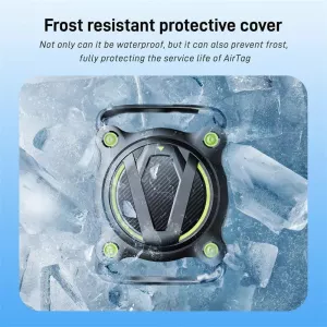 Vodotěsný ochranný obal pro AirTag Tracker s kovovou sponou pro kočky a psy (Černý + Zelený PC)