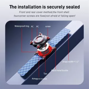 Vodotěsný ochranný obal pro AirTag Tracker s kovovou sponou pro kočky a psy (Černý + Zelený PC)