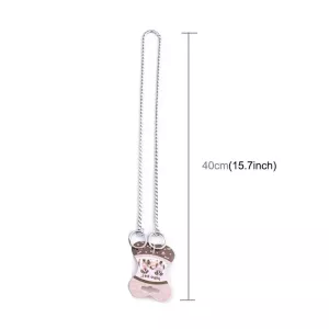 Obojek pro psy - Kovový narážec Snake Chain, Délka: 40 cm (Stříbrný)