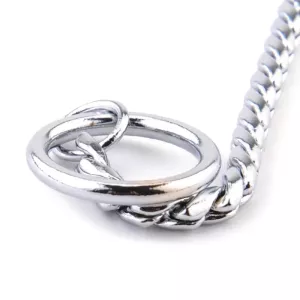 Obojek pro psy - Kovový narážec Snake Chain, Délka: 40 cm (Stříbrný)
