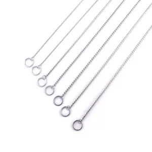 Obojek pro psy - Kovový narážec Snake Chain, Délka: 40 cm (Stříbrný)