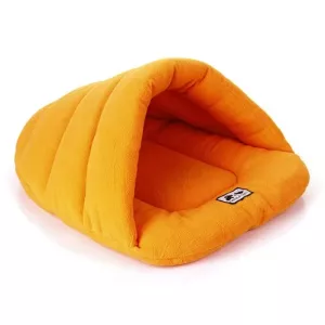 Slipper Shape Polar Fleece Teplý Zateplený Domek pro Psy a Kočky - Velikost L, 58×68×32cm (Oranžový)