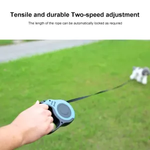 Automatické skládací vodítko pro psy - 3m, modré