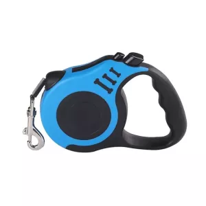 Automatické skládací vodítko pro psy - 3m, modré