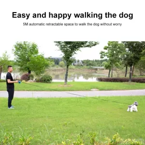 Automatické vodítko pro psy - flexibilní a retractable 3m (zelené)