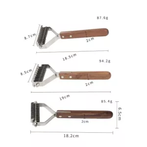 Hřeben pro údržbu a grooming domácích zvířat Walnut Pet - velký