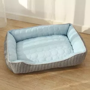 Letní chladící pelíšek pro psy a kočky L (modrý)