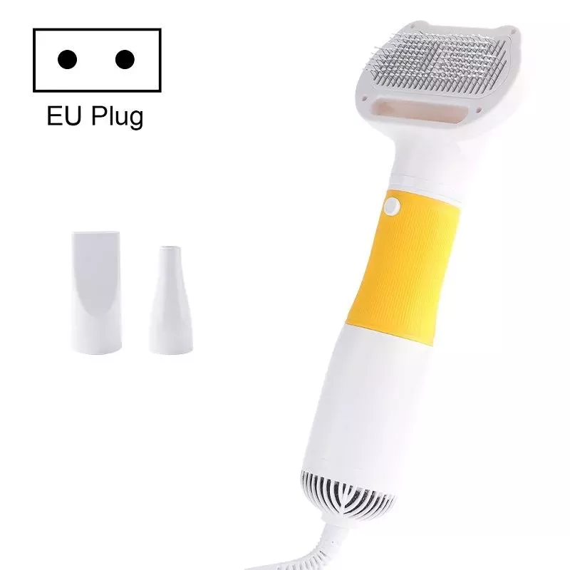 3v1 600W elektrický hřeben pro odstranění chlupů pro domácí zvířata (žlutý)