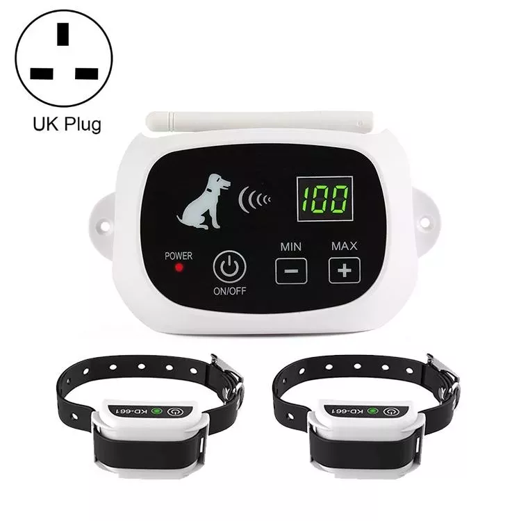 KD-661 Bezdrátový Elektronický Plot pro Psy, Šokový Hlava pro Dva Psy (UK Plug)