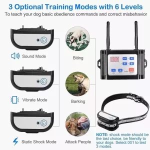Outdoor Wireless Electronic Pet Fence Noční Reflexní Obojek, Specifikace: Jeden pro Dva (EU Zástrčka)