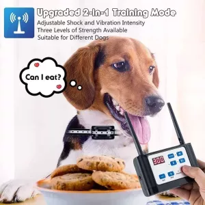 Outdoor Wireless Electronic Pet Fence Noční Reflexní Obojek, Specifikace: Jeden pro Dva (EU Zástrčka)