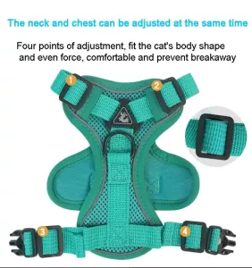 Pet Vest Harness + Traction Rope Set Reflexní Psa a Kočka Hrudní Popruh, Velikost: XL (Modrá)