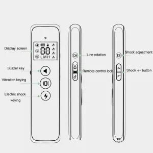 Chytrý vodotěsný elektrický výcvikový obojek pro psy - dobíjecí dálkový ovládač (černý)