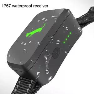 Chytrý vodotěsný elektrický výcvikový obojek pro psy - dobíjecí dálkový ovládač (černý)