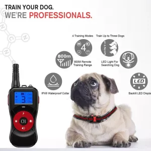 Inteligentní elektronické zařízení pro vzdálené ovládání výcviku psů - Voděodolný bark stopper pro psy, velikost: Pro dva psy (Červená)