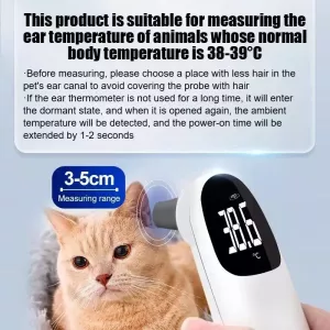 Přesný digitální teploměr pro psy a kočky ELOFS EF-07 (bílý)