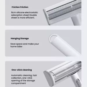 Odstraňovač chlupů pro domácí mazlíčky - Opakovaně použitelný lint roller pro kočky a psy (Světle šedá)