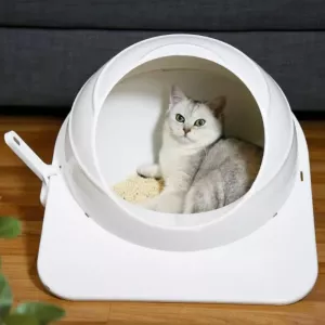 Velká uzavřená toaleta pro kočky – Cat Litter Box (Bílá)