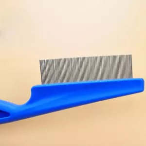 5 ks hřebeny pro kočky a psy, jemné zuby, nerezová ocel, odstranění blech, délka: 14 cm (bílá)
