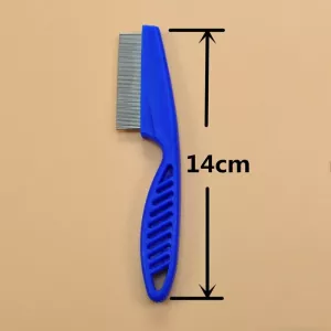 5 ks hřebeny pro kočky a psy, jemné zuby, nerezová ocel, odstranění blech, délka: 14 cm (bílá)